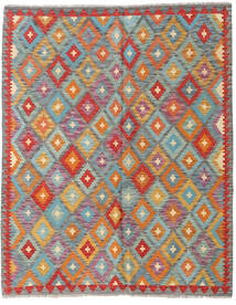  Kelim Afghan Old Style Vloerkleed 151X187 Wol Grijs/Oranje Klein Carpetvista