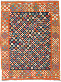  Kelim Afghan Old Stil 149X196 Wollteppich Orange/Dunkelgrau Klein Carpetvista