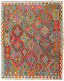  Kelim Afghan Old Stil 156X193 Wollteppich Rot/Grau Klein Carpetvista