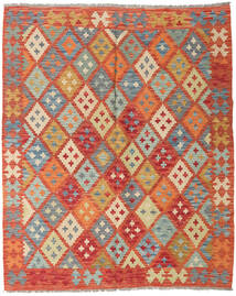  156X188 Small Kilim Afghan Old Style Rug Wool, Carpetvista