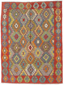 Tapis Kilim Afghan Old Style 148X196 Marron/Gris (Laine, Afghanistan)