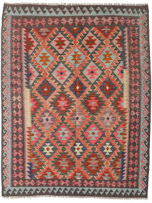  Kilim Afghan Old Style Alfombra 153X196 De Lana Rojo/Marrón Pequeño Carpetvista