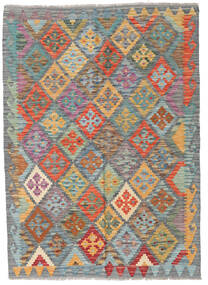 125X173 Tapis Kilim Afghan Old Style D'orient Gris/Beige (Laine, Afghanistan) Carpetvista
