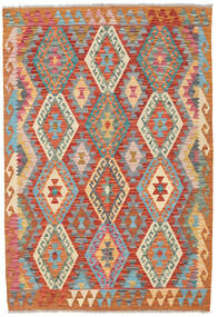 Kelim Afghan Old Style Teppe 122X176 Grå/Beige Ull, Afghanistan Carpetvista