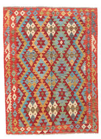 129X173 Kelim Afghan Old Style Vloerkleed Oosters Rood/Beige (Wol, Afghanistan) Carpetvista