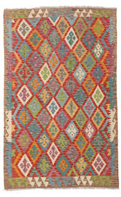  Kilim Afegão Old Style Tapete 118X188 Lã Vermelho/Cinzento Pequeno Carpetvista