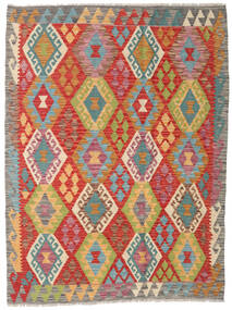  129X172 Lite Kelim Afghan Old Style Teppe Ull, Carpetvista