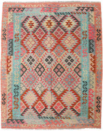 163X201 Kelim Afghan Old Style Teppe Orientalsk Rød/Beige (Ull, Afghanistan) Carpetvista
