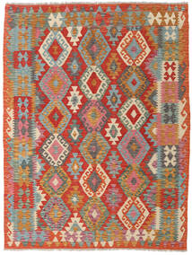147X192 Kelim Afghan Old Style Tæppe Orientalsk Orange/Rød (Uld, Afghanistan) Carpetvista