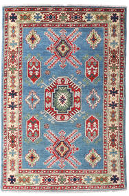  97X146 Kazak Fine Teppich Grau/Blau Afghanistan Carpetvista