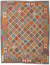 絨毯 オリエンタル キリム アフガン オールド スタイル 154X195 茶色/グレー (ウール, アフガニスタン)