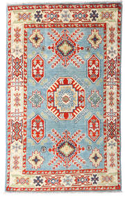  Kazak Fine Rug 77X128 Wool Grey/Red Small Carpetvista