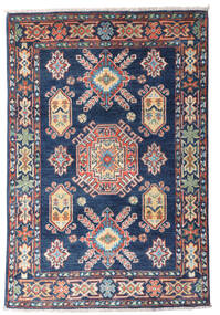  Orientalischer Kazak Fine Teppich 82X122 Dunkelblau/Grau Wolle, Pakistan Carpetvista