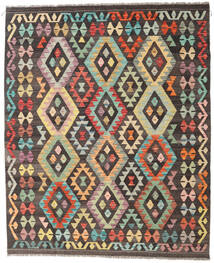  Orientalsk Kelim Afghan Old Style Teppe 148X181 Brun/Grå Ull, Afghanistan Carpetvista