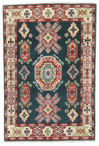  Orientalsk Kazak Fine Tæppe 81X121 Mørkegrå/Beige Uld, Afghanistan Carpetvista