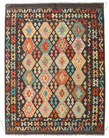 Kelim Afghan Old Stil Teppich 146X190 Braun/Beige Carpetvista