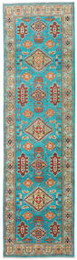 絨毯 オリエンタル カザック Fine 82X291 廊下 カーペット ターコイズ/グレー (ウール, パキスタン)