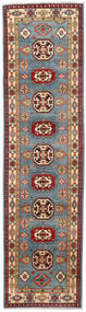  Kazak Fine Tapete 81X309 Lã Vermelho/Cinzento Pequeno Carpetvista