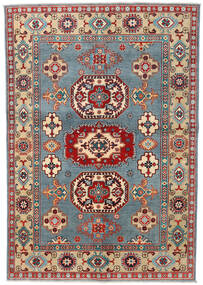 Kazak Fine Vloerkleed 141X207 Rood/Beige Wol, Afghanistan Carpetvista