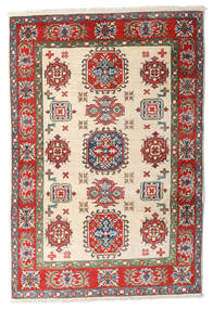84X125 Alfombra Kazak Fine Oriental Beige/Rojo (Lana, Afganistán) Carpetvista
