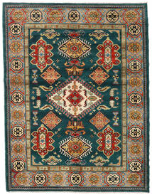  Orientalisk Kazak Fine Matta 155X203 Mörkturkos/Brun Ull, Afghanistan Carpetvista