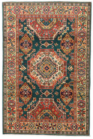  Kazak Fine Rug 119X183 Wool Green/Brown Small Carpetvista