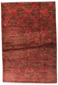  Moroccan Berber - Afghanistan 95X139 Wollteppich Rot/Braun Klein Carpetvista