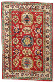  122X186 Kazak Fine Rug Red/Beige Afghanistan Carpetvista