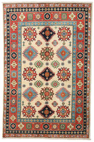 117X179 Kazak Fine Teppich Orientalischer Beige/Orange (Wolle, Pakistan) Carpetvista