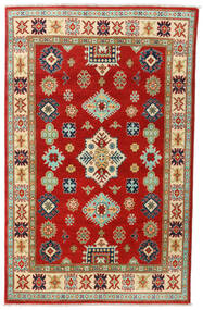 118X187 Kazak Fine Rug Oriental Red/Brown (Wool, Afghanistan) Carpetvista