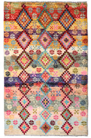 絨毯 Moroccan Berber - Afghanistan 88X141 レッド/ベージュ (ウール, アフガニスタン)