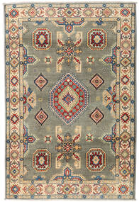 122X184 Kazak Fine Rug Oriental Grey/Beige (Wool, Pakistan) Carpetvista