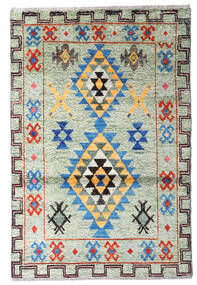  Moroccan Berber - Afghanistan 89X134 Wool Rug Green/Brown Small Carpetvista