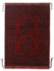  Afghan Fine Tappeto 85X117 Di Lana Rosso Scuro Piccolo Carpetvista