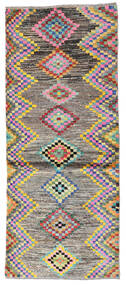  Moroccan Berber - Afghanistan 78X190 ウール 絨毯 グレー/イエロー 小 Carpetvista