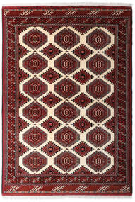  Turkaman Tappeto 140X198 Persiano Di Lana Rosso Scuro/Rosso Piccolo Carpetvista