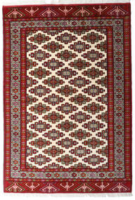 Dywan Turkmeński 140X203 Czerwony/Ciemnoczerwony (Wełna, Persja/Iran)