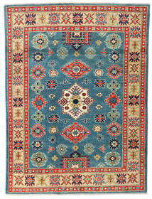 120X162 Kazak Fine Rug Oriental Blue/Red (Wool, Pakistan) Carpetvista