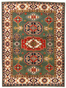  Kazak Fine Tappeto 155X211 Di Lana Beige/Verde Piccolo Carpetvista