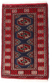  Orientalischer Turkaman Teppich 61X95 Dunkelrot/Dunkelrosa Wolle, Persien/Iran Carpetvista