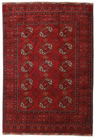  Afghan Fine Rug 202X289 Wool Dark Red/Red Carpetvista
