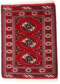 러그 Turkaman 66X86 다크 레드/빨간색 (울, 페르시아/이란)