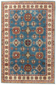  Orientalischer Kazak Fine Teppich 199X302 Beige/Blau Wolle, Afghanistan Carpetvista