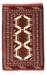  Turkaman Szőnyeg 63X95 Perzsa Gyapjúszőnyeg Piros/Sötétpiros Kicsi Carpetvista