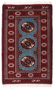  Turkaman Rug 63X100 Persian Wool Dark Red/Red Small Carpetvista