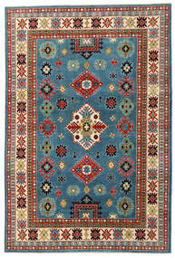 Tapete Oriental Kazak Fine 204X303 Vermelho/Azul (Lã, Afeganistão)