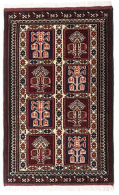  Turkaman Χαλι 61X97 Περσικό Μαλλινο Σκούρο Κόκκινο/Μπεζ Μικρό Carpetvista
