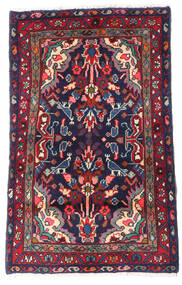 56X90 Alfombra Asadabad Oriental Púrpura Oscuro/Rojo (Lana, Persia/Irán) Carpetvista
