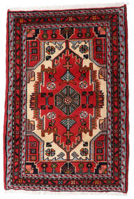 61X90 Asadabad Teppich Orientalischer Rot/Dunkelrot (Wolle, Persien/Iran) Carpetvista
