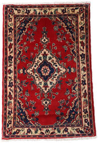 絨毯 オリエンタル アサダバード 74X110 ダークレッド/ダークピンク (ウール, ペルシャ/イラン)